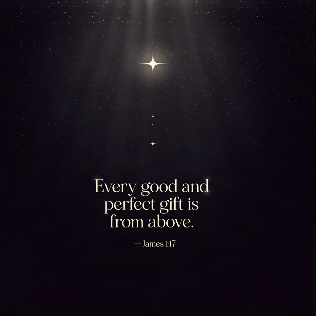 "Every good and perfect gift is from above." — Jam…