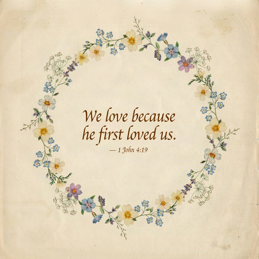 "We love because he first loved us." — 1 John 4:19