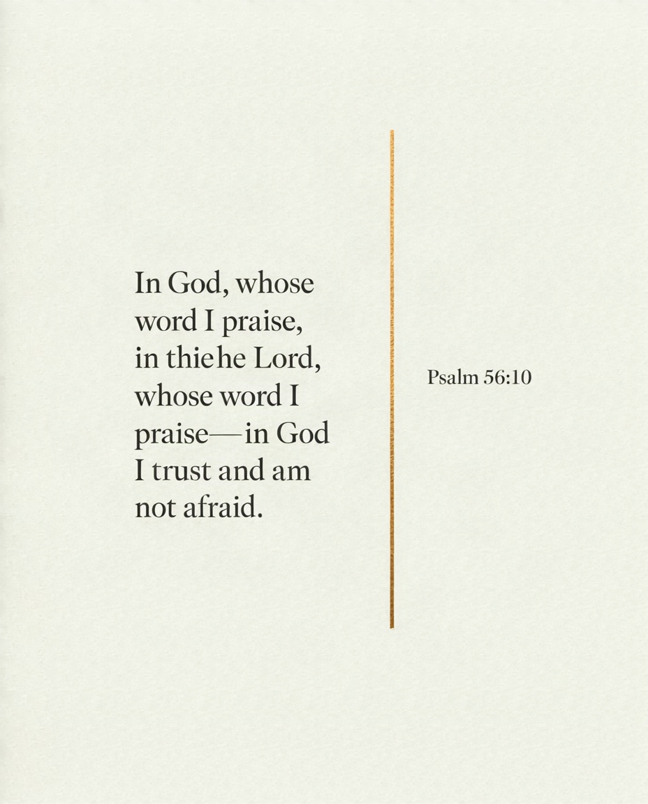 "In God, whose word I praise, in the Lord, whose w…
