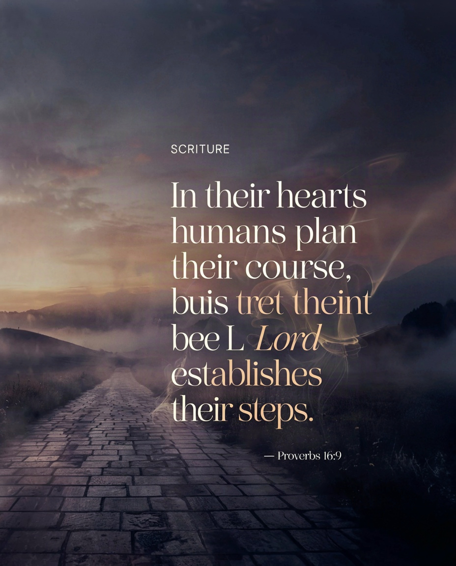 "In their hearts humans plan their course, but the…