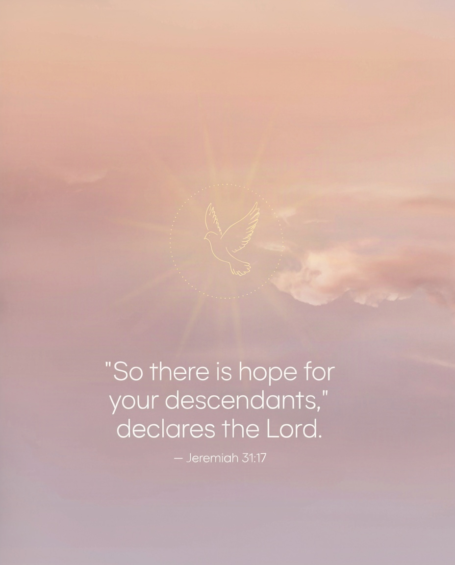 "So there is hope for your descendants," declares …