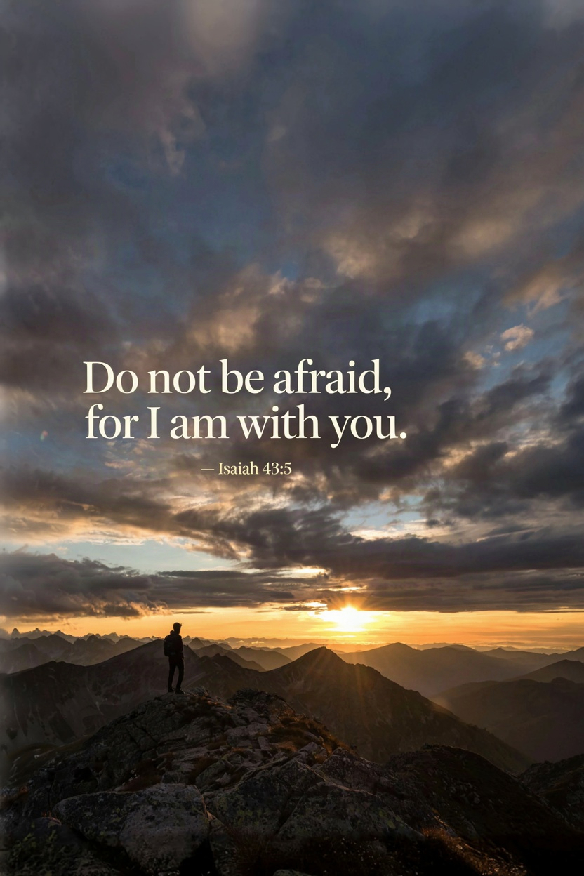 "Do not be afraid, for I am with you." — Isaiah 43…