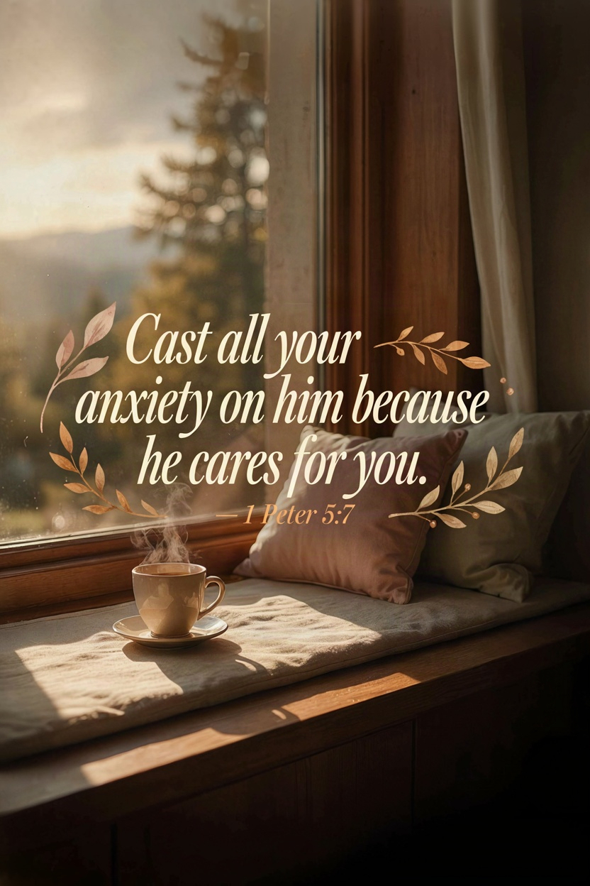 "Cast all your anxiety on him because he cares for…