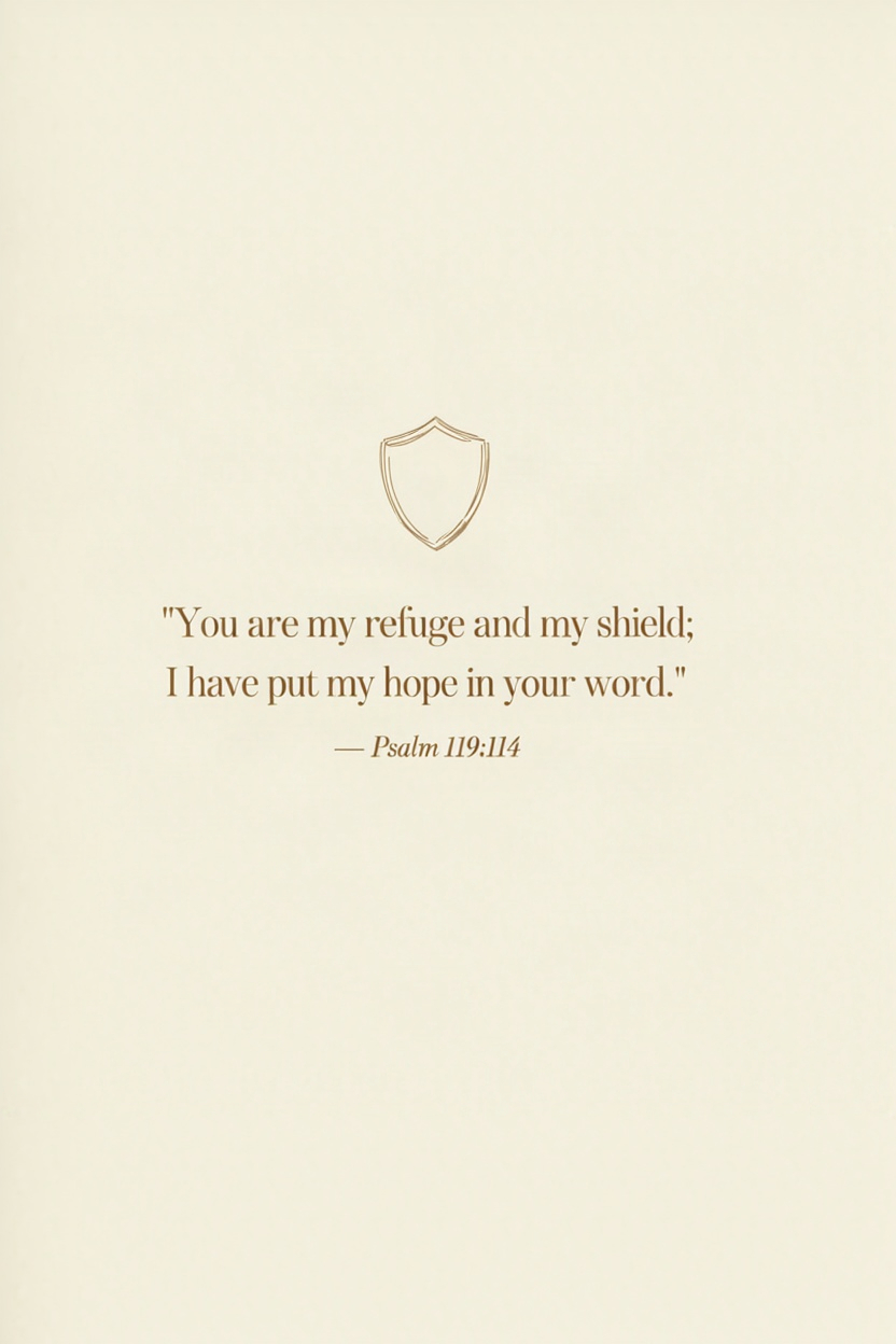 "You are my refuge and my shield; I have put my ho…