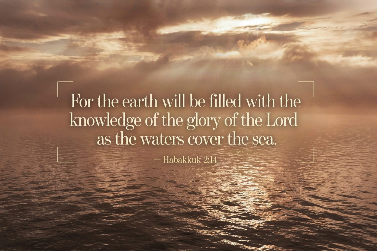 "For the earth will be filled with the knowledge o…