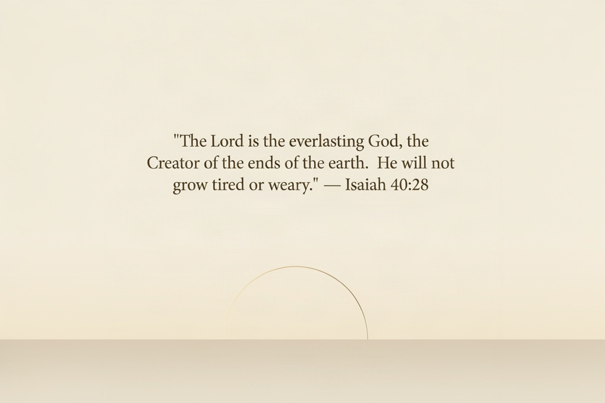 "The Lord is the everlasting God, the Creator of t…