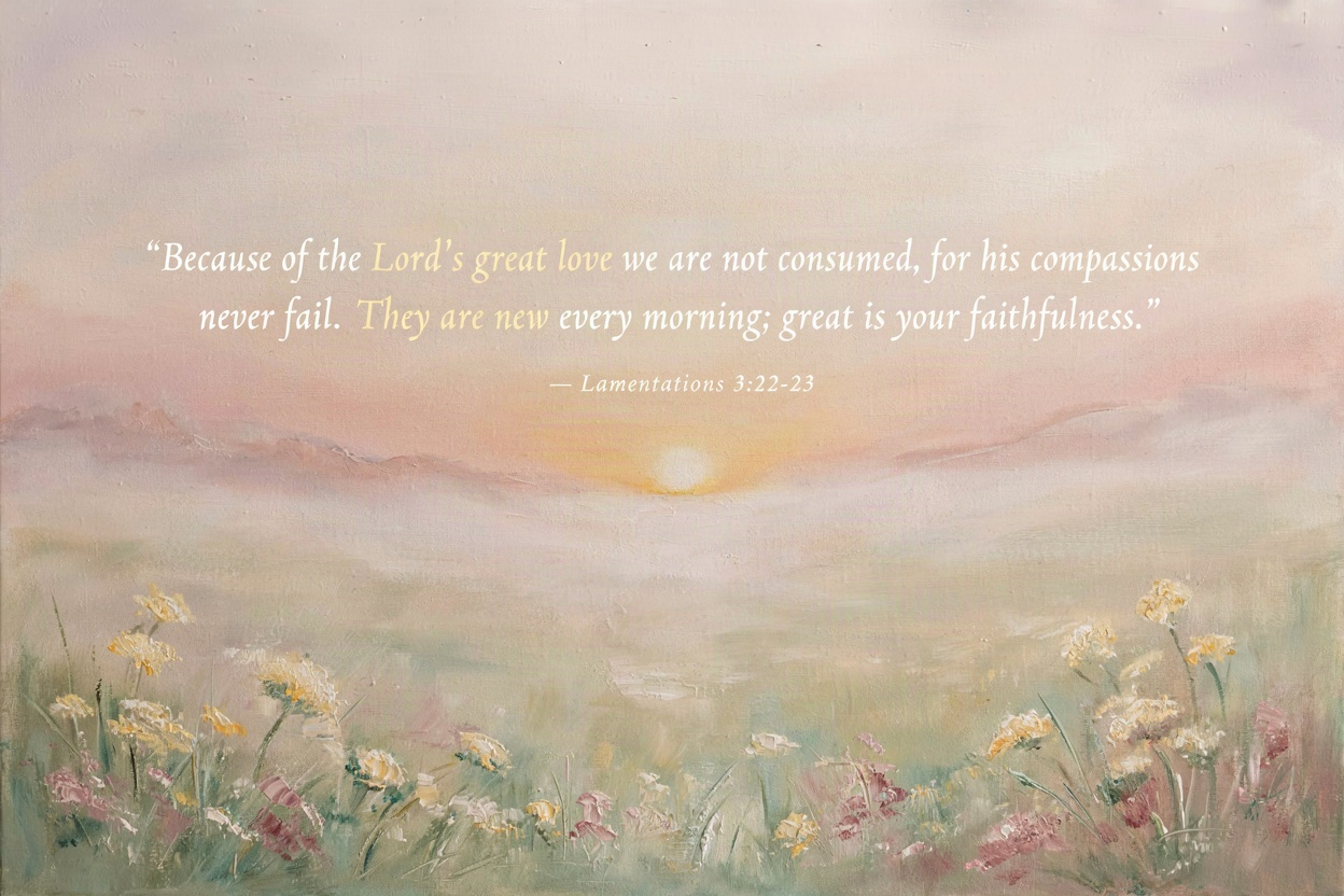 "Because of the Lord's great love we are not consu…