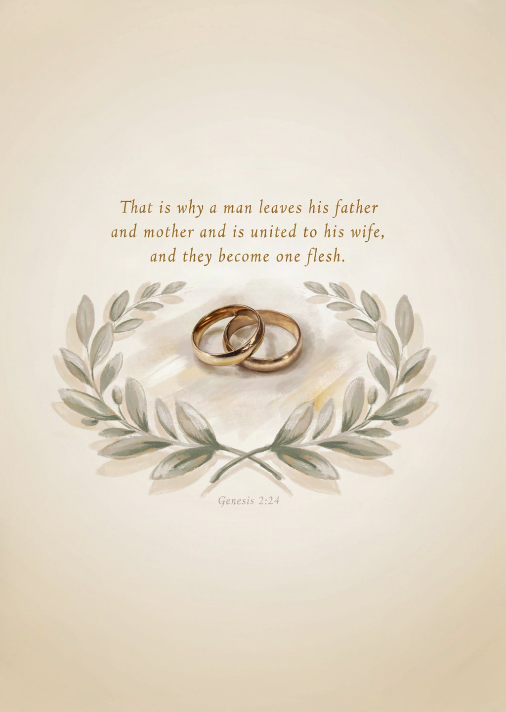 "That is why a man leaves his father and mother an…